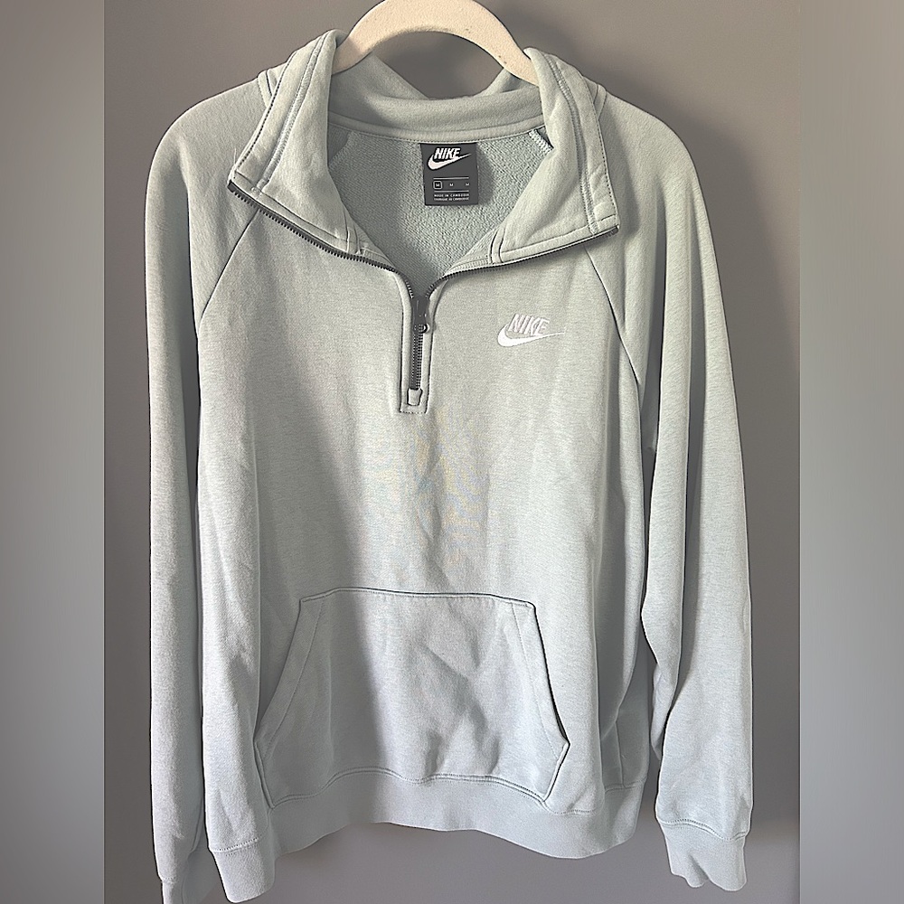 Nike Light Blue Cotton Quarter Zip